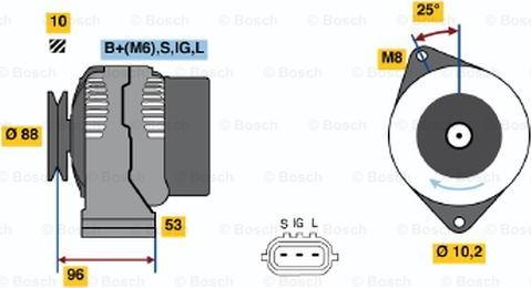 BOSCH 0 986 045 881 - Генератор unicars.by