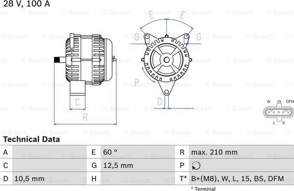 BOSCH 0 986 045 290 - Генератор unicars.by