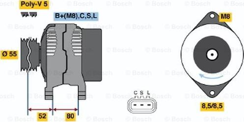 BOSCH 0 986 045 741 - Генератор unicars.by