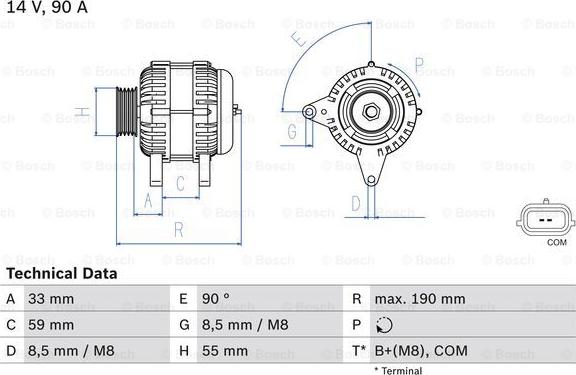 BOSCH 0 986 046 440 - Генератор unicars.by