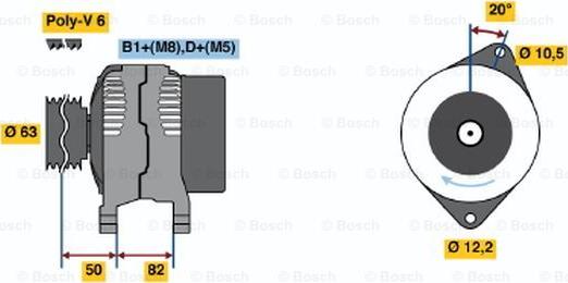 BOSCH 0 986 046 480 - Генератор unicars.by