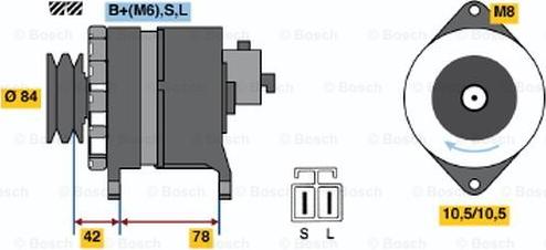 BOSCH 0 986 046 431 - Генератор unicars.by