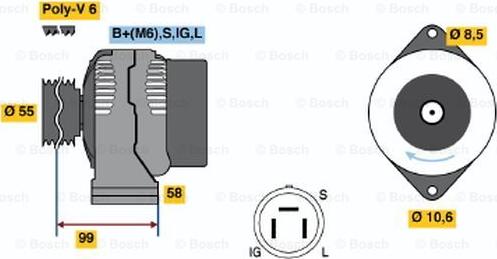 BOSCH 0 986 046 391 - Генератор unicars.by