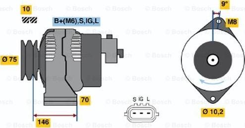 BOSCH 0 986 046 381 - Генератор unicars.by