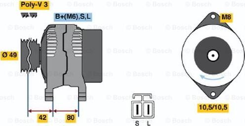 BOSCH 0 986 040 441 - Генератор unicars.by