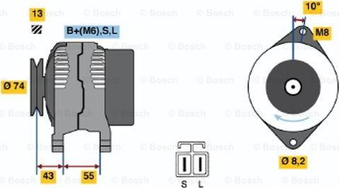 BOSCH 0 986 040 481 - Генератор unicars.by