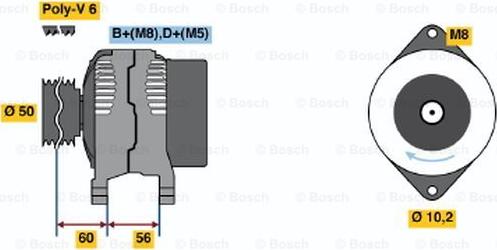 BOSCH 0 986 040 430 - Генератор unicars.by