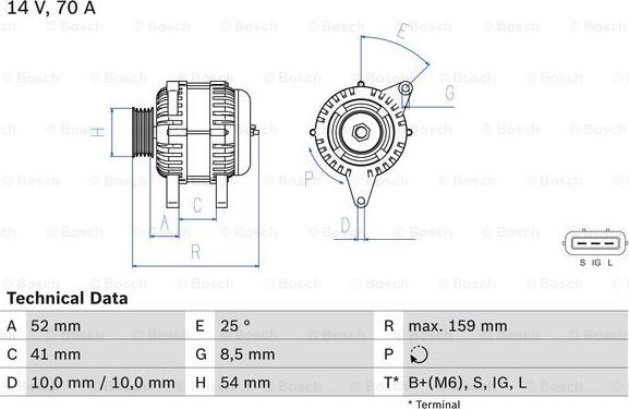 BOSCH 0 986 040 471 - Генератор unicars.by