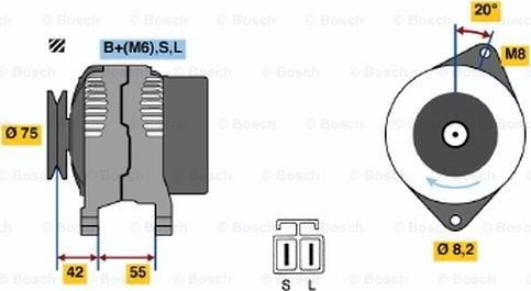 BOSCH 0 986 040 551 - Генератор unicars.by