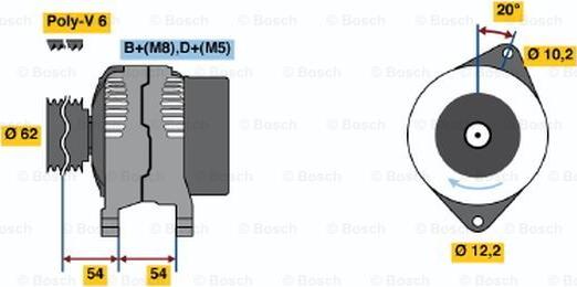 BOSCH 0 986 040 691 - Генератор unicars.by