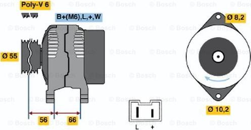 BOSCH 0 986 040 091 - Генератор unicars.by