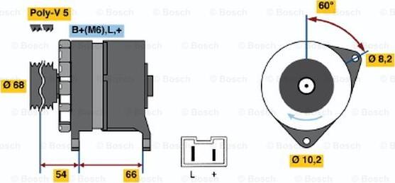 BOSCH 0 986 040 041 - Генератор unicars.by