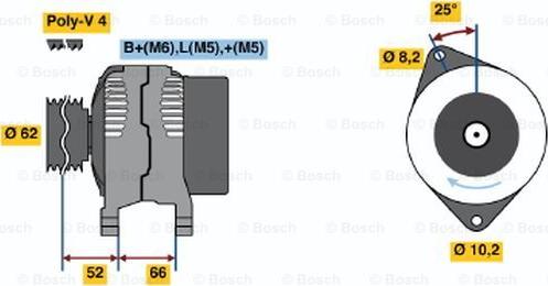 BOSCH 0 986 040 061 - Генератор unicars.by