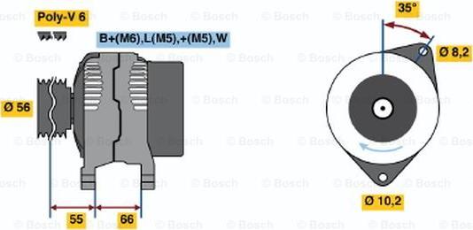 BOSCH 0 986 040 001 - Генератор unicars.by