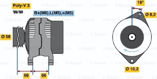 BOSCH 0 986 040 111 - Генератор unicars.by