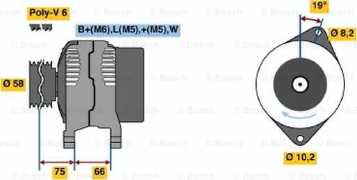 BOSCH 0 986 040 131 - Генератор unicars.by