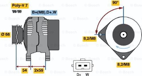 BOSCH 0 986 040 840 - Генератор unicars.by