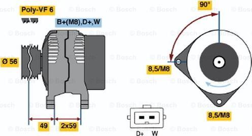 BOSCH 0 986 040 860 - Генератор unicars.by