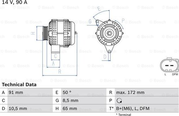 BOSCH 0 986 041 990 - Генератор unicars.by