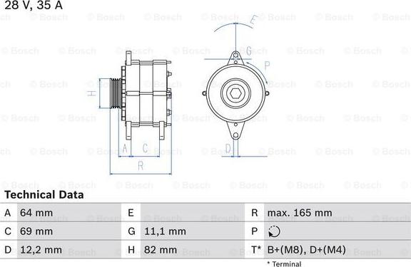 BOSCH 0 986 041 940 - Генератор unicars.by