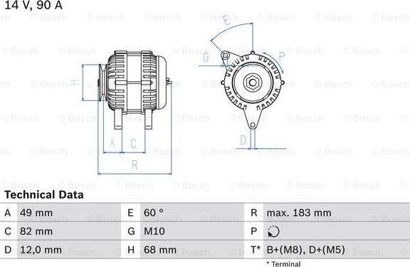 BOSCH 0 986 041 970 - Генератор unicars.by