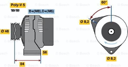 BOSCH 0 986 041 451 - Генератор unicars.by