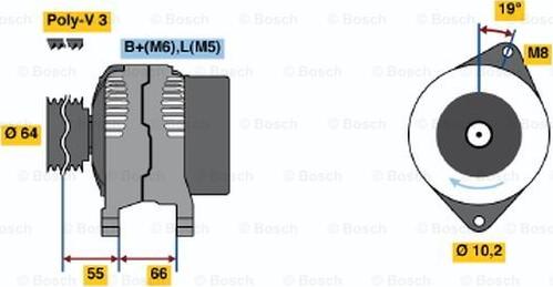 BOSCH 0 986 041 411 - Генератор unicars.by