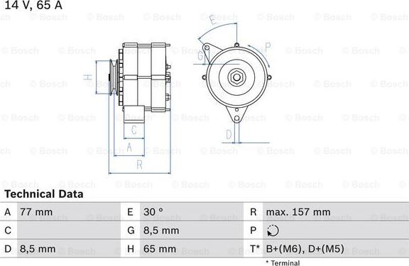 BOSCH 0 986 041 600 - Генератор unicars.by