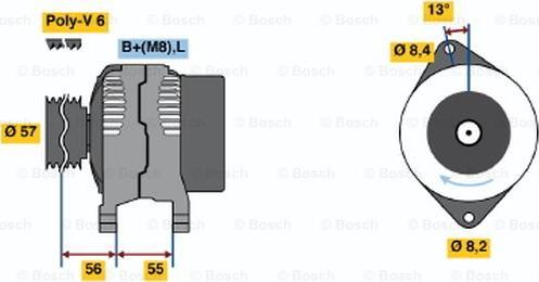 BOSCH 0 986 041 100 - Генератор unicars.by