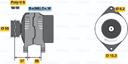 BOSCH 0 986 041 351 - Генератор unicars.by