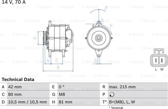 BOSCH 0 986 041 790 - Генератор unicars.by