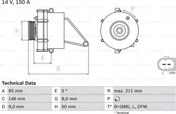 BOSCH 0 986 041 760 - Генератор unicars.by