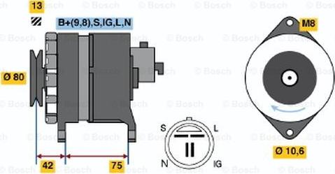 BOSCH 0 986 041 781 - Генератор unicars.by