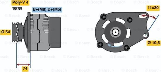 BOSCH 0 986 048 630 - Генератор unicars.by