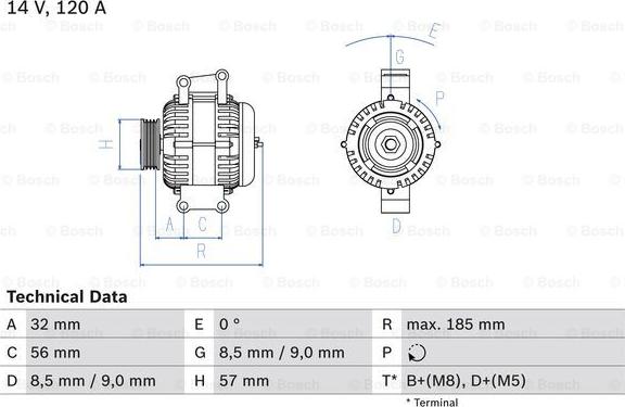 BOSCH 0 986 048 620 - Генератор unicars.by