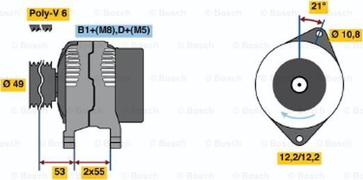 BOSCH 0 986 048 030 - Генератор unicars.by