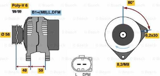 BOSCH 0 986 048 160 - Генератор unicars.by