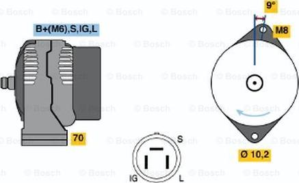 BOSCH 0 986 043 001 - Генератор unicars.by