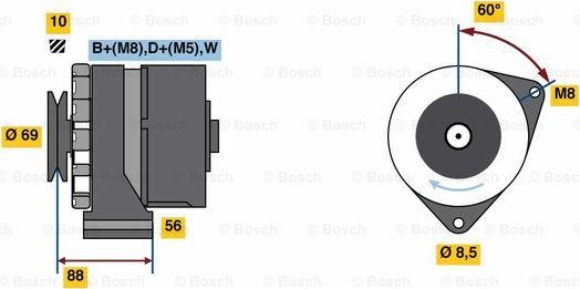 BOSCH 0 986 043 300 - Генератор unicars.by