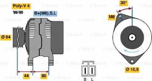 BOSCH 0 986 042 941 - Генератор unicars.by