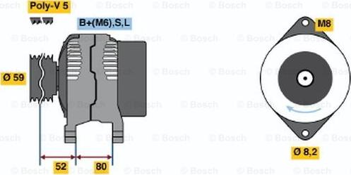 BOSCH 0 986 042 961 - Генератор unicars.by