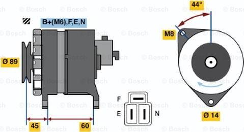 BOSCH 0 986 042 981 - Генератор unicars.by