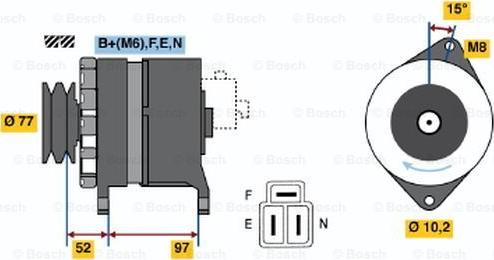 BOSCH 0 986 042 971 - Генератор unicars.by