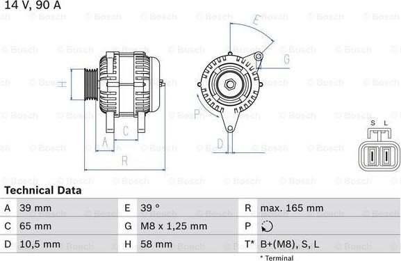 BOSCH 0 986 042 680 - Генератор unicars.by