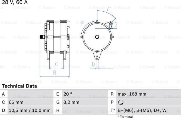 BOSCH 0 986 042 051 - Генератор unicars.by