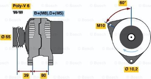 BOSCH 0 986 042 161 - Генератор unicars.by