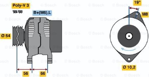 BOSCH 0 986 042 121 - Генератор unicars.by