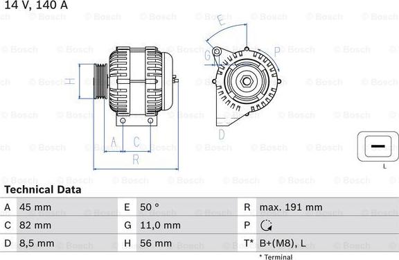 BOSCH 0 986 042 840 - Генератор unicars.by