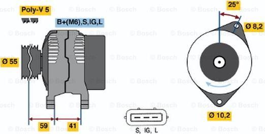 BOSCH 0 986 042 331 - Генератор unicars.by