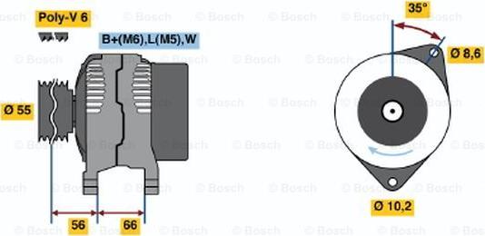 BOSCH 0 986 042 211 - Генератор unicars.by